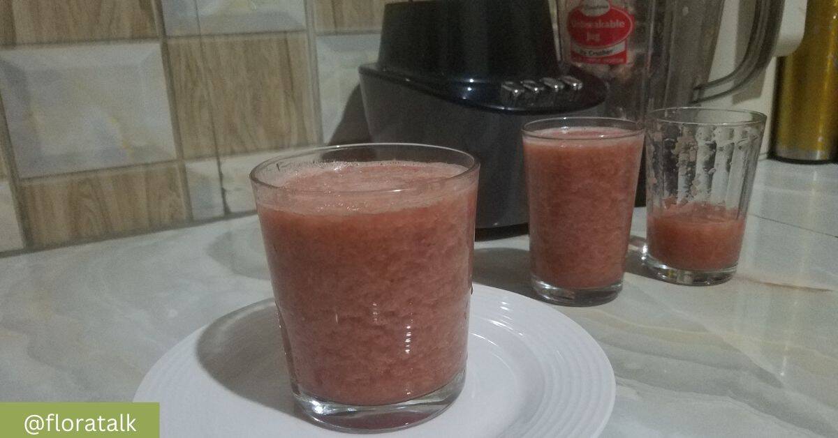 watermelon, banana and apple smoothie